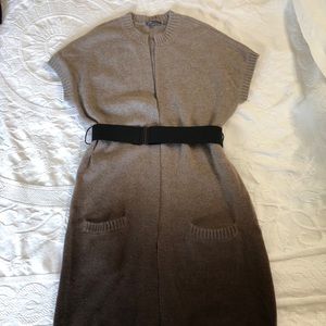 Vince Cashmere/Wool Long Cardigan with Belt